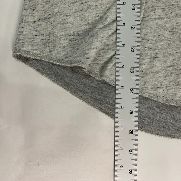 Marine Layer L Womens Slim Fit Double Knit Henley Tee Heather Gray - Picture 8 of 9